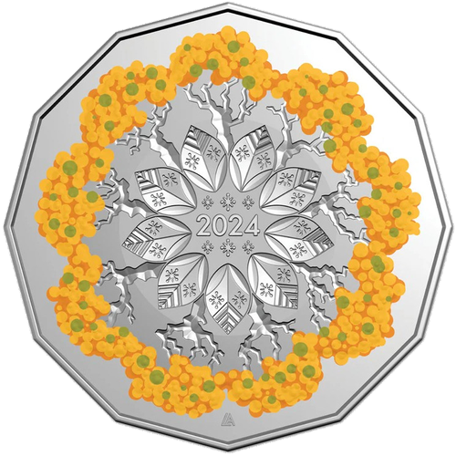 2024 Australia Fifty Cents - Christmas Decoration - Festive Florals Reverse
