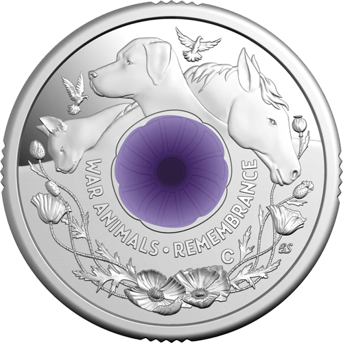 2024 $2 War Animals Remembrance Purple Poppy Silver Proof Pricing