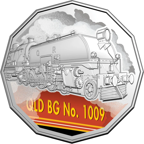 2025 Australia Fifty Cents - Steam Giants - Queensland Railways Beyer-Garratt Reverse