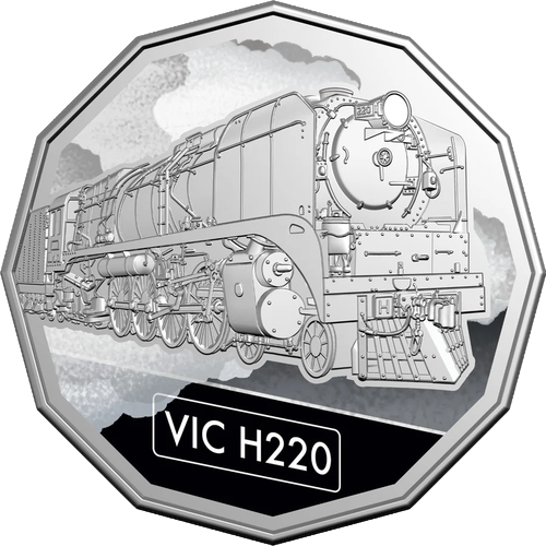 2025 Australia Fifty Cents - Steam Giants - Victorian Railways H Class H220 Reverse