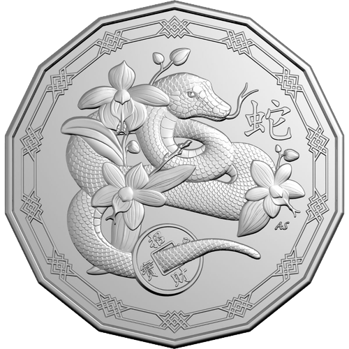 2025 Australia Fifty Cents - Year of the Snake Reverse