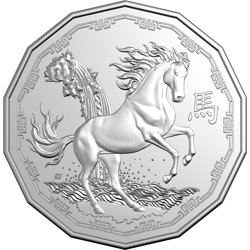 2026 Australia Fifty Cents - Year of the Horse Reverse