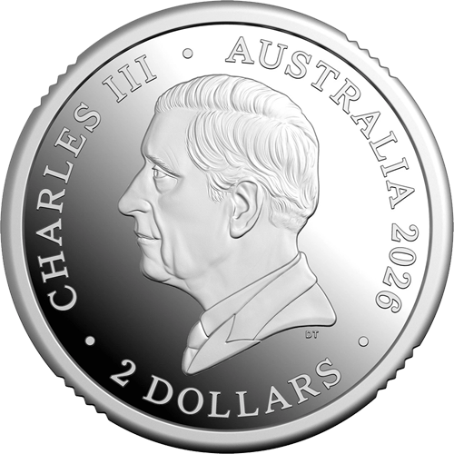 2026 $2 Dawn Service Lest We Forget Silver Proof Obverse