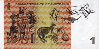 Australia 1966-1974 $1 Paper Note alternate face