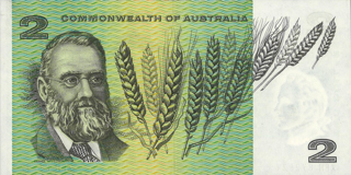 Australia 1966-1974 $2 Paper Note alternate face
