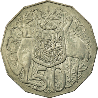 1969 Australia Fifty Cents - Coat of Arms