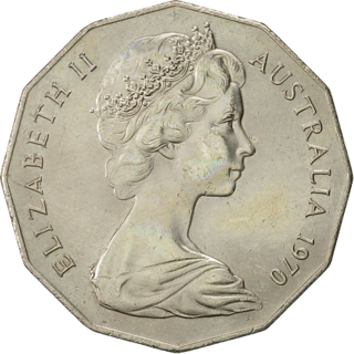 1970 Australia Fifty Cents - James Cook alternate face