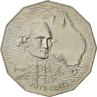 1970 Australia Fifty Cents - James Cook