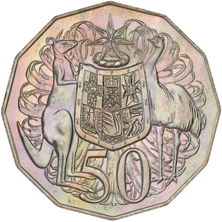 1972 Australia Fifty Cents - Coat of Arms