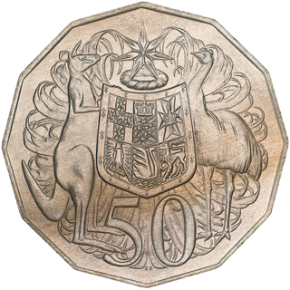 1973 Australia Fifty Cents - Coat of Arms