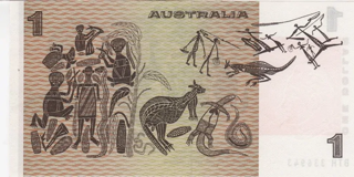 Australia 1974-1984 $1 Paper Note alternate face