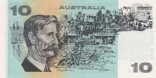 Australia 1974-1984 $10 Paper Note alternate face
