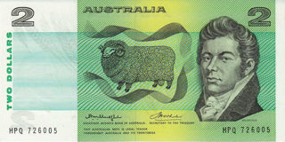 Australia 1974-1984 $2 Paper Note