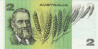 Australia 1974-1984 $2 Paper Note alternate face