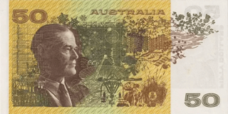 Australia 1974-1984 $50 Paper Note alternate face