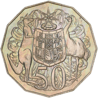 1974 Australia Fifty Cents - Coat of Arms