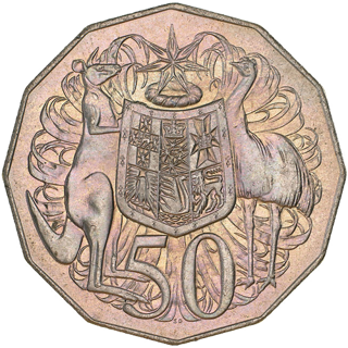 1975 Australia Fifty Cents - Coat of Arms