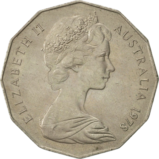 1978 Australia Fifty Cents - Coat of Arms alternate face