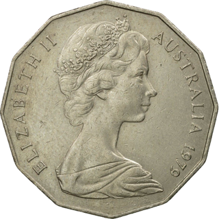 1979 Australia Fifty Cents - Coat of Arms alternate face