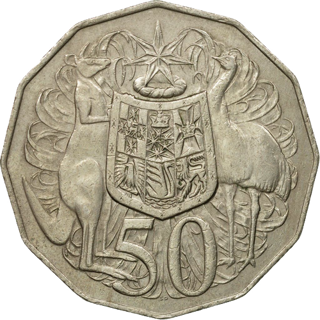 1980 Australia Fifty Cents - Coat of Arms