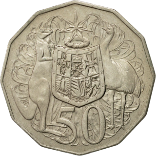 1981 Australia Fifty Cents - Coat of Arms