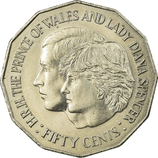 1981 Australia Fifty Cents - Royal Wedding