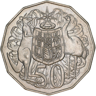 1983 Australia Fifty Cents - Coat of Arms