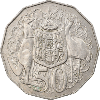1984 Australia Fifty Cents - Coat of Arms