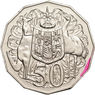 1992 Australia Fifty Cents - Coat of Arms (Mint Sets Only)