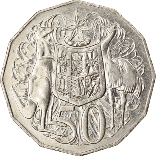1993 Australia Fifty Cents - Coat of Arms