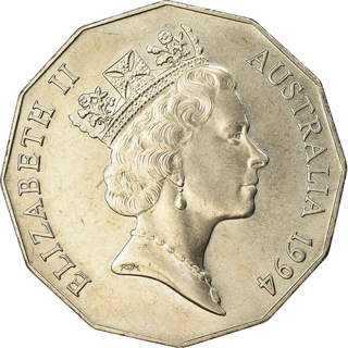 1994 Australia Fifty Cents - International Year of the Family alternate face