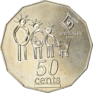 1994 Australia Fifty Cents - International Year of the Family