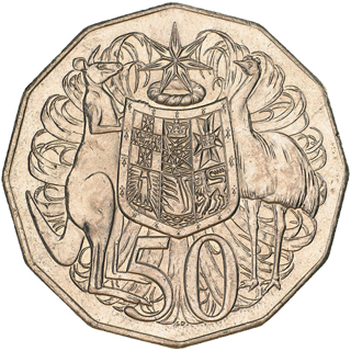 1999 Australia Fifty Cents - Coat of Arms