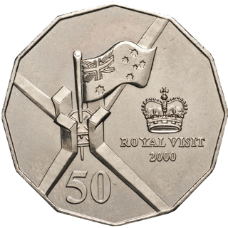 2000 Australia Fifty Cents - Royal Visit
