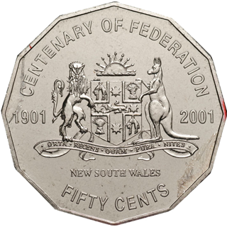 2001 Australia Fifty Cents - Centenary of Federation - New South Wales