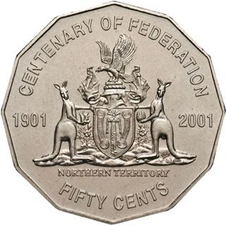 2001 Australia Fifty Cents - Centenary of Federation - Northern Territory