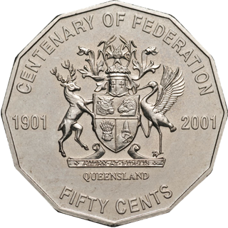 2001 Australia Fifty Cents - Centenary of Federation - Queensland