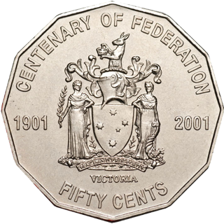 2001 Australia Fifty Cents - Centenary of Federation - Victoria