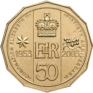 2003 Australia Fifty Cents - Coronation Golden Jubilee (NCLT)