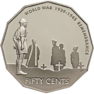 2005 Australia Fifty Cents - 60th Anniversary of the End of World War II