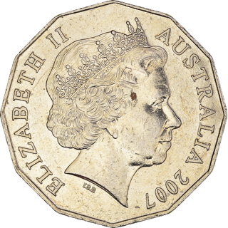 2007 Australia Fifty Cents - Coat of Arms alternate face