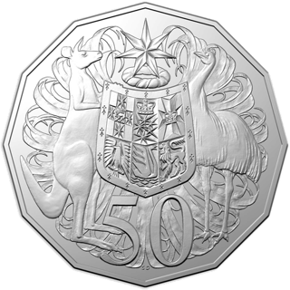2009 Australia Fifty Cents - Coat of Arms alternate face