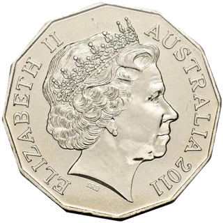 2011 Australia Fifty Cents - Coat of Arms alternate face
