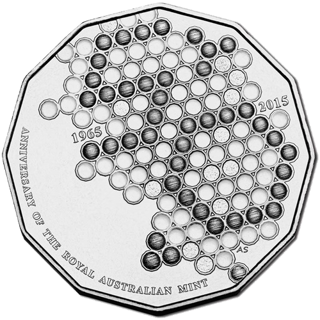 2015 Australia Fifty Cents - Royal Australian Mint Anniversary