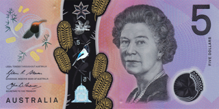 Australia 2016 $5 Next Generation Polymer Note