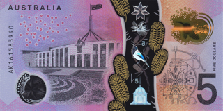 Australia 2016 $5 Next Generation Polymer Note alternate face