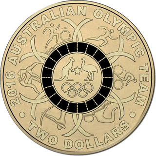2016 $2 Australian Olympic Team Black Ring