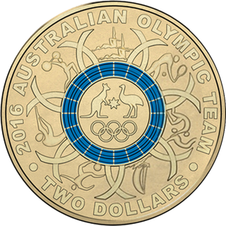 2016 $2 Australian Olympic Team Blue Ring