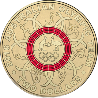 2016 $2 Australian Olympic Team Red Ring