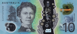Australia 2017 $10 Next Generation Polymer Note alternate face